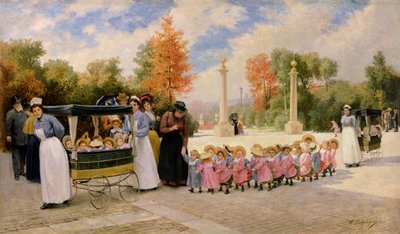 Promenade der Kinder von Timoleon Marie Lobrichon